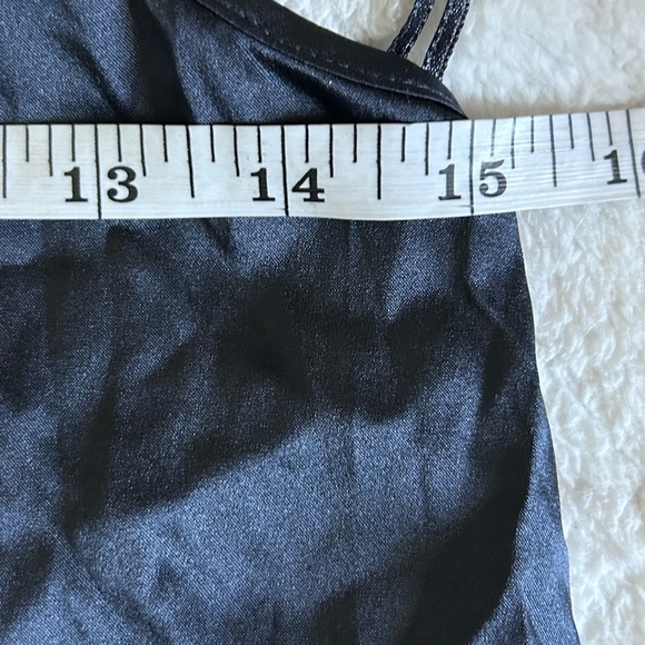 Rebecca Taylor Navy Blue Silk Blend Crossback Flowy Spaghetti Strap Tank Size 0 - Picture 4 of 8